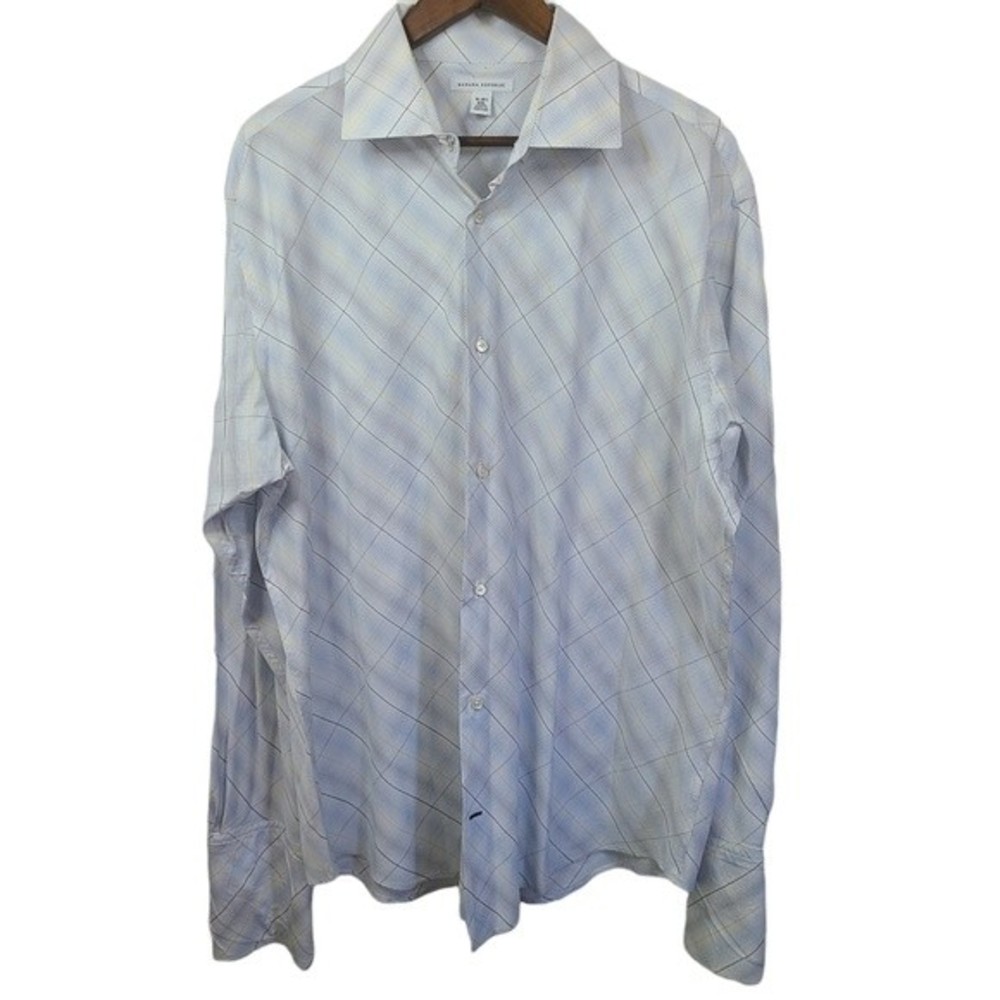 Mens Banana Republic Striped Button Front Shirt XL